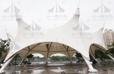 上海示一膜结构松江城市广场膜结构雨棚